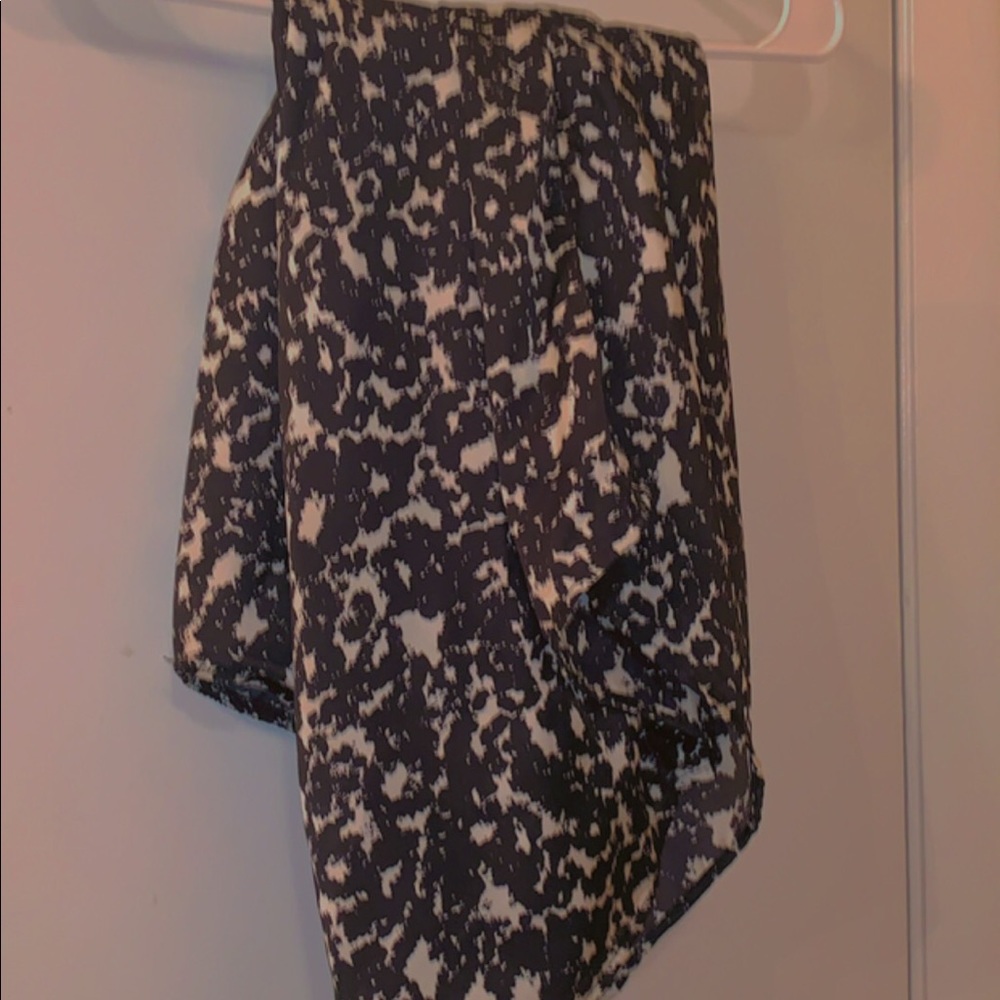 One shoulder Black and White Dress
